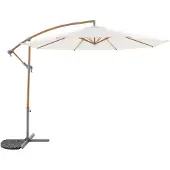 Central Park Zweefparasol Daze - D 300cm - Ecru - Met Opwindmechanisme 180g/m² - Stalen Mast