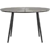 Ebuy24 Dance tuintafel Ø120 cm, zwart en lichtgrijs.