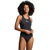 Puma Badpak met racerback voor Dames, Zwart, Maat L