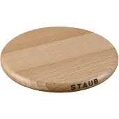 Staub Ronde magnetische onderzetter - hout - 16,5cm