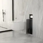 Mueller Ferro inbouw toiletrol en borstelhouder betegelbaar gunmetal