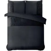 Sleeptime dekbedovertrek Crossline Velvet - zwart - microvezel - 240x220