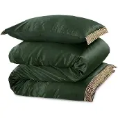 Beauty Silk Glans satijn dekbedovertrek Lace - Groen - 140x220
