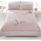 Made With Love Dekbedovertrek Wish Upon A Star - roze - polykatoen - Lits-jumeaux (230x220 + 2st 50x75cm) - Lits-jumeaux (230x220 + 2st 50x75cm)