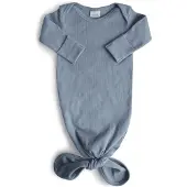 Mushie Baby Gown Ribbed Knotted | Tradewinds