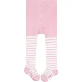 Falke Stripe versterkt huidvriendelijk katoen panty baby roze - maat 80-92