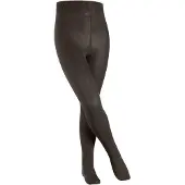 Falke Comfort Wool dik eenkleurig wol panty kinderen bruin - maat 152-164