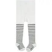 Falke Stripe versterkt huidvriendelijk katoen panty baby wit - maat 74-80