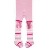 Falke Multi Stripe Noppen op de zool katoen panty baby roze - maat 80-92
