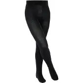 Esprit Foot Logo versterkt slijtvast katoen panty kinderen zwart - maat 110-116