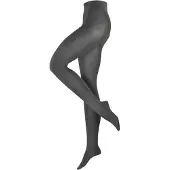 Esprit Plain verstevigd zachte comfort tailleband katoen wol panty dames grijs - maat 38-40