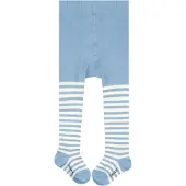 Falke Stripe versterkt huidvriendelijk katoen panty baby blauw - maat 74-80