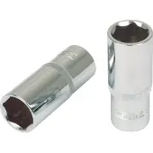Ks Tools 3/8" CHROMEplus zeshoekige doornut, lang, 24 mm