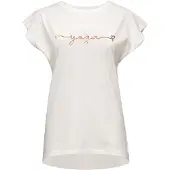 Yogistar Yoga-T-Shirt Batwing „yoga“ - ivory/copper