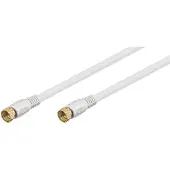 Goobay SAT-antennekabel F-stekker naar F-stekker, 7,5 m, 80 dB, dubbel afgeschermd, verguld