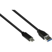 GOOD CONNECTIONS USB-C naar USB-A kabel - USB3.0 - tot 0,9A / zwart - 3 meter