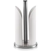 Zeller keukenrolhouder - rond - grijs - 15 x 31 cm - Keukenpapier houder