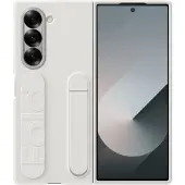Samsung Galaxy Z Fold 6 Siliconen Back Cover met Standaard Wit