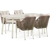 De Laan Lifestyle Marbella/Tavano 160 cm dining tuinset 5-delig