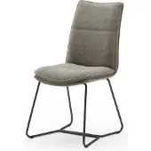 MCA Hampton stoel met metalen onderstel en stoffen bekleding 2 stuks