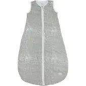 Meyco Baby Fine Lines baby zomerslaapzak rond - grey - 110cm - 0.5 TOG