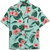 Superdry Blouse 'Beach Resort' marine / mintgroen / pink / wit