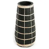 Bazar Bizar Vaas Serene | natuursteen zwart 14x31x14 cm vazen | NADUVI