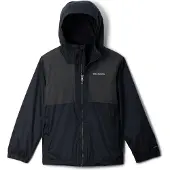 Columbia Sportswear Regenjas Boys Rainy Trails II Fleece Lined Jacket Black Black Slub-XS