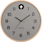 Karlsson Wall clock Natural Cuckoo birch wood I