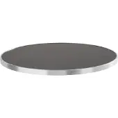 Oviala - Rond zwart tafelblad met zilveren rand 60 cm - Montmartre