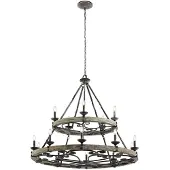 Kichler LED Kroonluchter | 15X E14 Max 60W | Dimbaar | Weathered Zinc