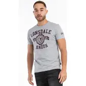 Lonsdale Shirt 'Murrister' donkerbruin / grijs gemêleerd