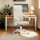 Mazazu - Bureaustoel - Draaistoel - Beige - 64x64x110-120