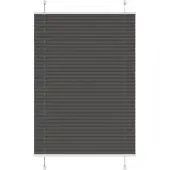 vidaXL Plissé rolgordijn 100x150 cm stofbreedte 99,4cm polyester zwart