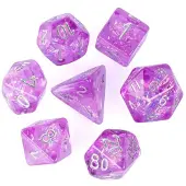 HOT Games Dobbelstenen Set - Purpelicous Candy (7-delig)