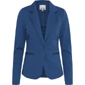Ichi jersey getailleerde blazer IHKATE blauw Dames