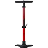 Bbb Cycling AirBoost 2.0 Fietspomp met Drukmeter - 11 BAR 160 PSI - Ventielen: Dunlop, Presta & Schräder - Hoge Druk Vloerpomp Racefiets en MTB - Rood - BFP-28