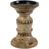 Mars & More Kandelaar mango hout bubbel 15cm