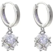 Behave – Oorbel – Zilver – 925 Sterling – Zirconia – Elegant – Gerodineerd