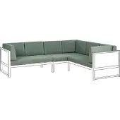 Beliani CASTELLA - Tuinkussen hoezen set - Groen - Polyester