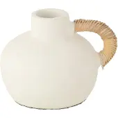 J-Line Vase Pot Leo Terracotta White/Natural