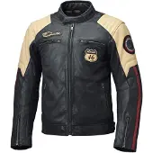 Held Baker 2, leren jas ,Zwart/Beige/Donkerrood ,64
