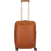 Bric's Life Pelle 4 wielen Cabinewagen 55 cm bruin