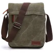 INF Sportieve crossbodytas van canvas en leer