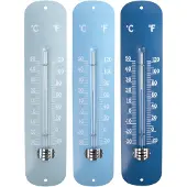 Esschert Design thermometer zink blauw blauw Zink