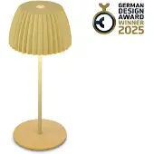 B.K.Licht BRILONER Champ mini - Oplaadbare Mini Tafellamp - snoerloze lamp - met touch dimbaar - voor binnen en buiten - german design award winner 2025 - pastelgroen - Ø8,5 x 20cm