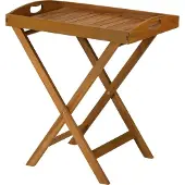 Ambiance Vouwtafel – Inklapbaar & Met Dienblad – 60 x 42 x 65 cm – Bruin