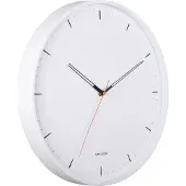 Karlsson Calm, Muurklok, Analoge klok, Rond, Wit, IJzer, Batterij