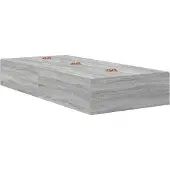 vidaXL Opbergbedframe met opslag Grijs Sonoma 70 x 190 cm Bewerkt hout
