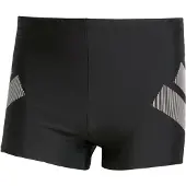 Adidas Sportzwembroek 'Big Bars' grijs / zwart / wit